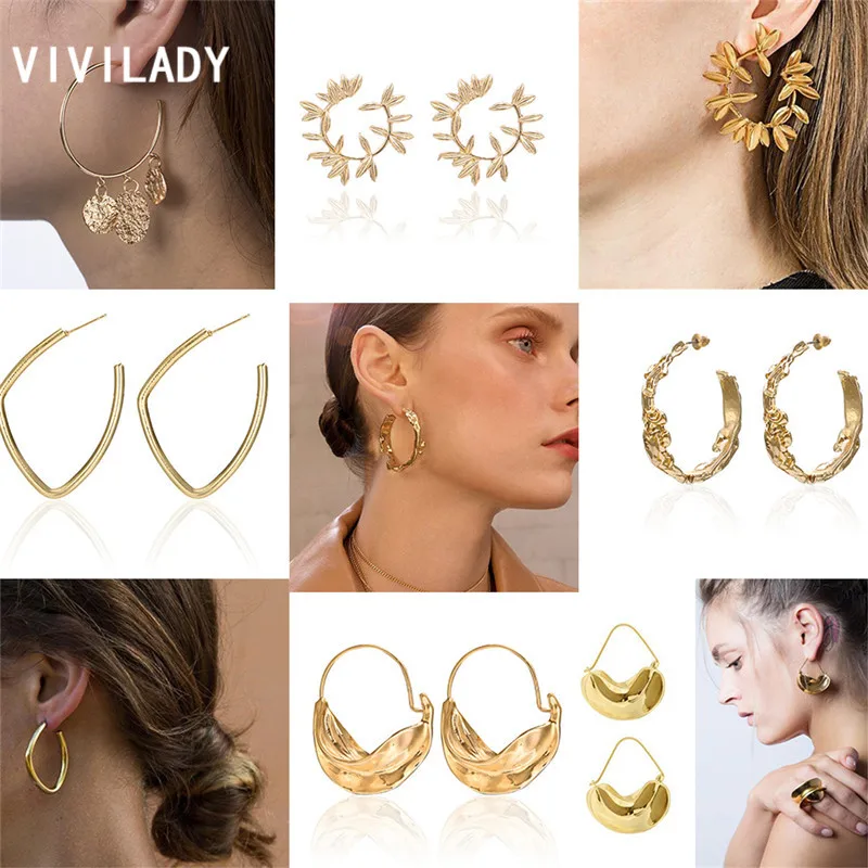 VIVILADY Gold Silver Color Circle Alloy Women Hoop Earrings Hot Fashion Chic Minimalist Style For Lady Charming Jewelry Brincos
VIVILADY Gold Silver Color Circle Alloy Women Hoop Earrings Hot Fashion Chic Minimalist Style For Lady Charming Jewelry Brincos