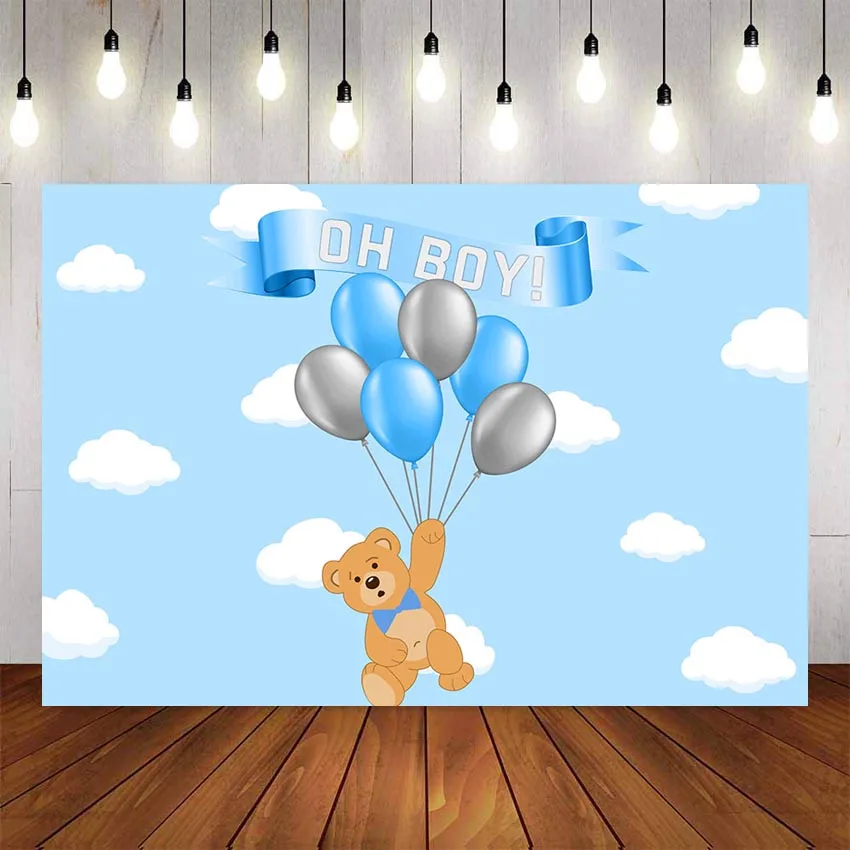 Cartoon Animal Baby Shower Photography Backdrop Brown Bear Balloon Blue Sky White Clouds Kids Birthday Party Decor Photo Studio
Cartoon Animal Baby Shower Photography Backdrop Brown Bear Balloon Blue Sky White Clouds Kids Birthday Party Decor Photo Studio