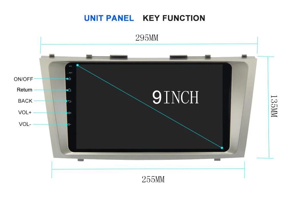8 Core 1024x600 Android 6.0 DVD GPS Toyota Camry V40 2006-2011 GPS 8 usb flash