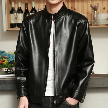 Vertical collar locomotive PU leather clothing young leather man leather jacket
Vertical collar locomotive PU leather clothing young leather man leather jacket