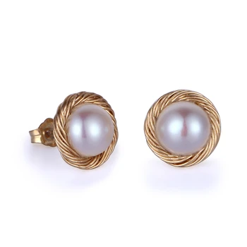 SG Featured Gold Earrings Baroque Freshwater Pearl Stud Earrings 8mm Round Natural Pearl Gold Wrapped Earrings For Women Jewelry
SG Featured Gold Earrings Baroque Freshwater Pearl Stud Earrings 8mm Round Natural Pearl Gold Wrapped Earrings For Women Jewelry