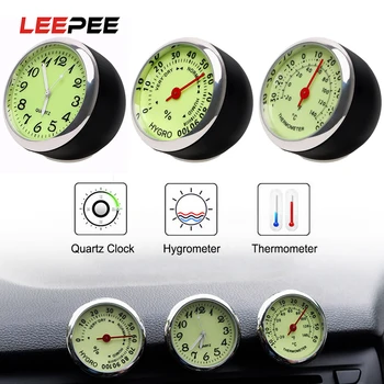 LEEPEE Car Clock Thermometer Hygrometer Quartz Watch Car Decoration Mini Luminous Car-Styling Ornaments Mechanics Black Silver
LEEPEE Car Clock Thermometer Hygrometer Quartz Watch Car Decoration Mini Luminous Car-Styling Ornaments Mechanics Black Silver