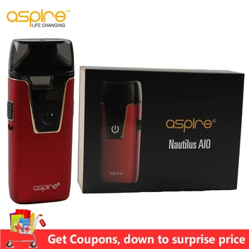Original Aspire Nautilus AIO kit Pod System With 1000mAh Battery 4.5ml Electronic Cigarette Pod Vape Kit
Original Aspire Nautilus AIO kit Pod System With 1000mAh Battery 4.5ml Electronic Cigarette Pod Vape Kit