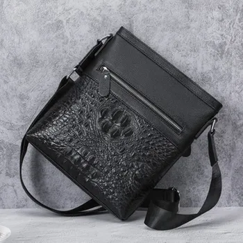 Business Crocodile Men Shoulder Bags Genuine Leather Fashion Crossbody Bag Casual Travel Messenger Bag Handbags bolsa Male 2018
Business Crocodile Men Shoulder Bags Genuine Leather Fashion Crossbody Bag Casual Travel Messenger Bag Handbags bolsa Male 2018