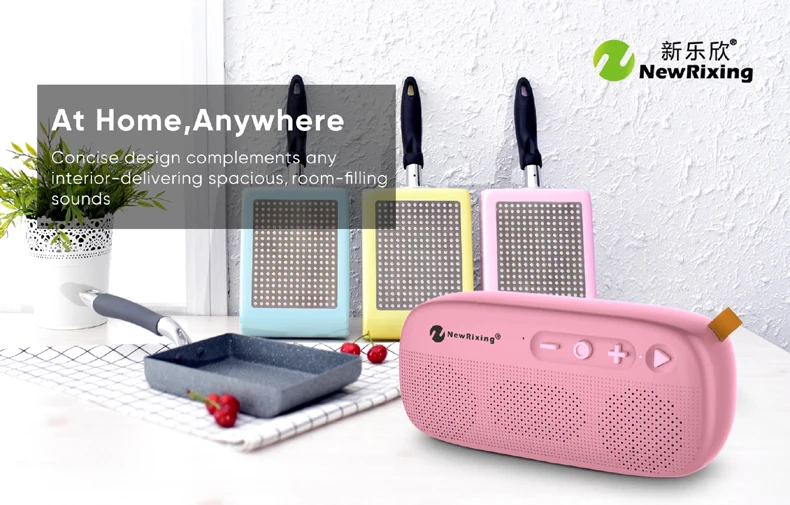 2018 New NR 4012 Radio FM Bluetooth Wireless Speaker Waterproof Outdoor Portable Handsfree HIFI Subwoofer Bathroom Music Speaker (17)