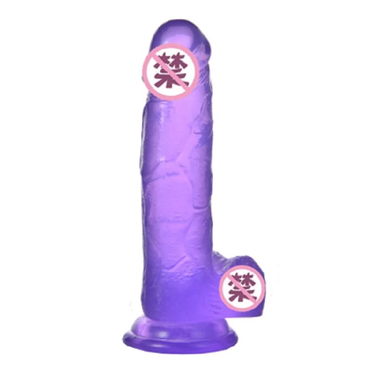 Silicone Crystal Jelly Dildo Soft Male Artificial Penis Plug Butt Plug With Suction Cup Dick Adult Sex Toy For Woman