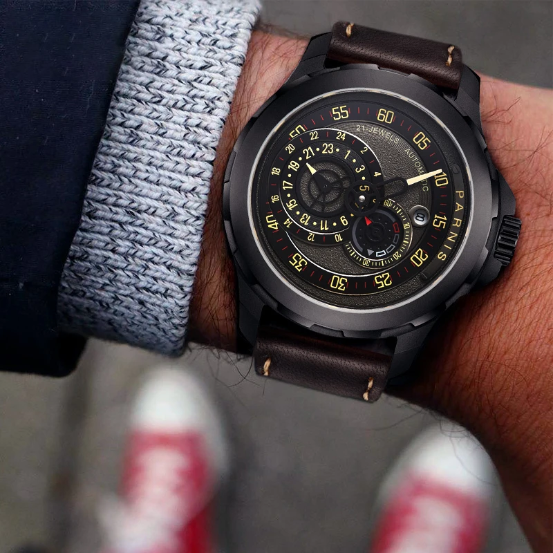 Parnis 44mm Men Watches Luxury Brand Mechanical Watches relogios automatic masculinos Luminous Design
Parnis 44mm Men Watches Luxury Brand Mechanical Watches relogios automatic masculinos Luminous Design