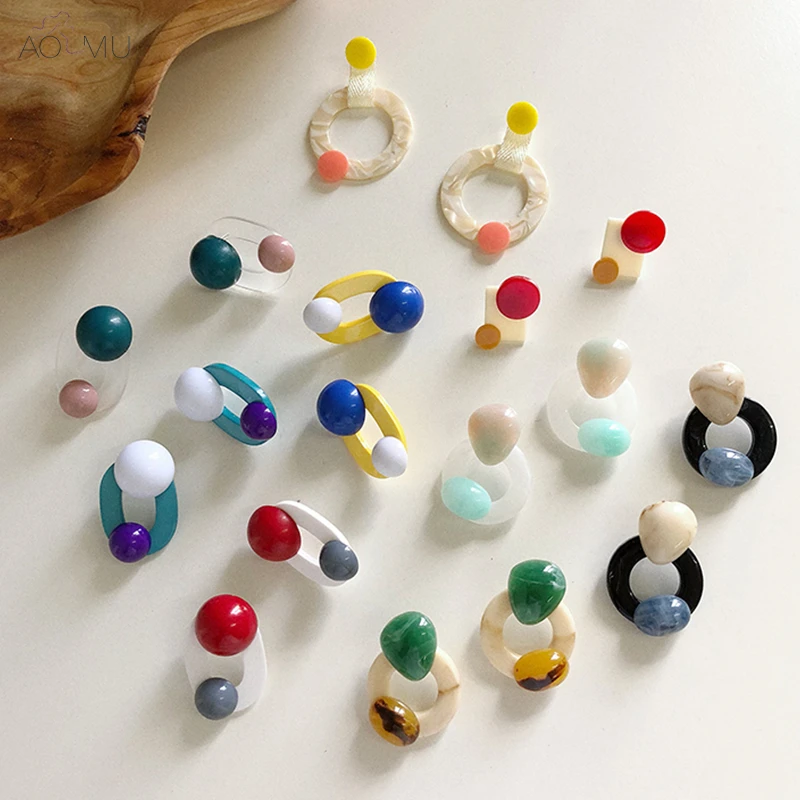 AOMU Korean Chic Cute Contrast Hit Color Acetic Acid Acrylic Irregular Geometric Oval Resin Small Stud Earrings for Women Girl
AOMU Korean Chic Cute Contrast Hit Color Acetic Acid Acrylic Irregular Geometric Oval Resin Small Stud Earrings for Women Girl