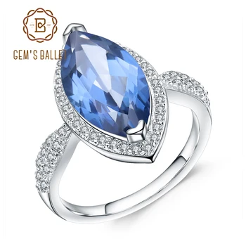 GEM'S BALLET 4.11Ct Marquise Natural Iolite Blue Mystic Quartz Solid 925 Sterling Silver Engagement Ring for Women Fine Jewelry
GEM'S BALLET 4.11Ct Marquise Natural Iolite Blue Mystic Quartz Solid 925 Sterling Silver Engagement Ring for Women Fine Jewelry