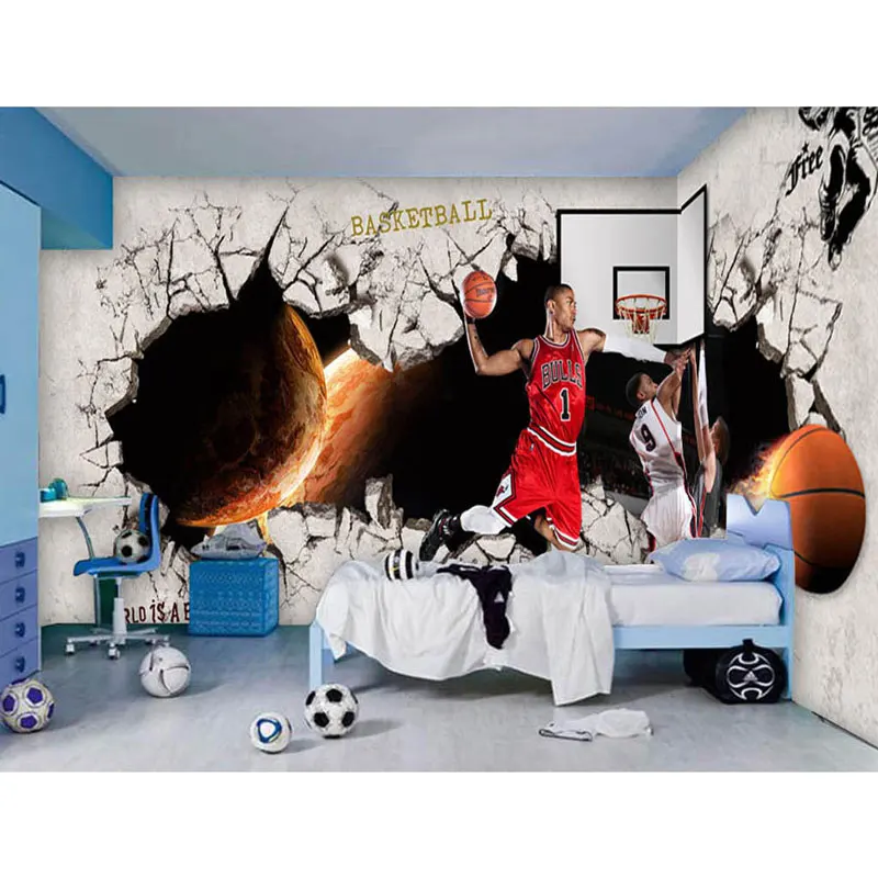 Home Decor Wall Papers Children's Room Papel De Parede 3D Custom Basketball Sport Photo Mural Self Adhesive Vinyl/Silk Wallpaper
Home Decor Wall Papers Children's Room Papel De Parede 3D Custom Basketball Sport Photo Mural Self Adhesive Vinyl/Silk Wallpaper