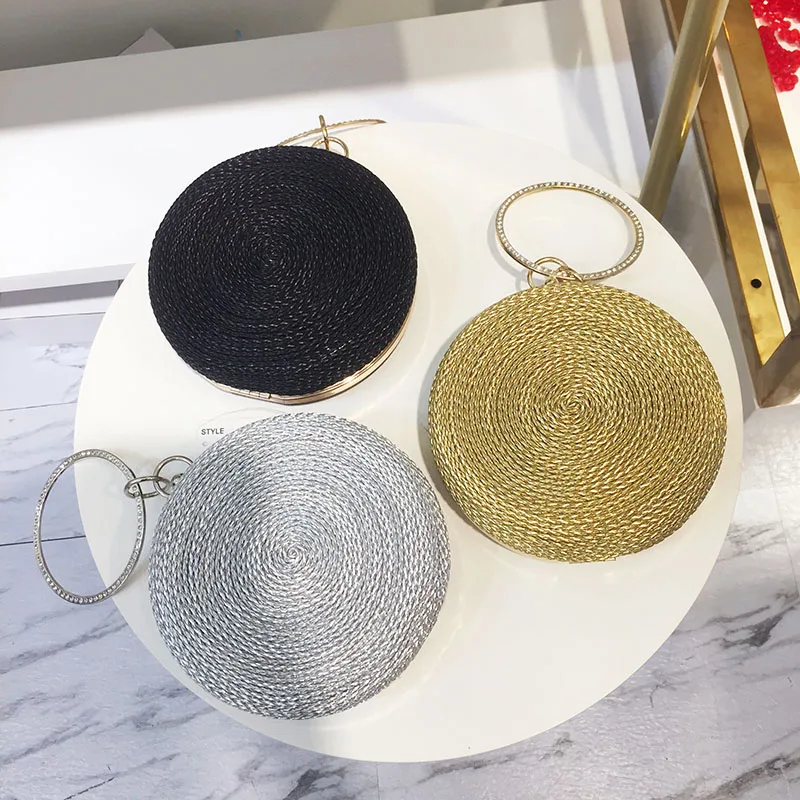 Evening Purse For Women Round Crystal Evening Bags Ladies Handbag Straw Knitting Wedding Purse Shoulder Bag
Evening Purse For Women Round Crystal Evening Bags Ladies Handbag Straw Knitting Wedding Purse Shoulder Bag