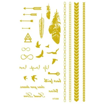 waterproof body art painting watch tattoo stickers Metal gold silver temporary flash tattoo feather bracelet tattoos VT356
waterproof body art painting watch tattoo stickers Metal gold silver temporary flash tattoo feather bracelet tattoos VT356