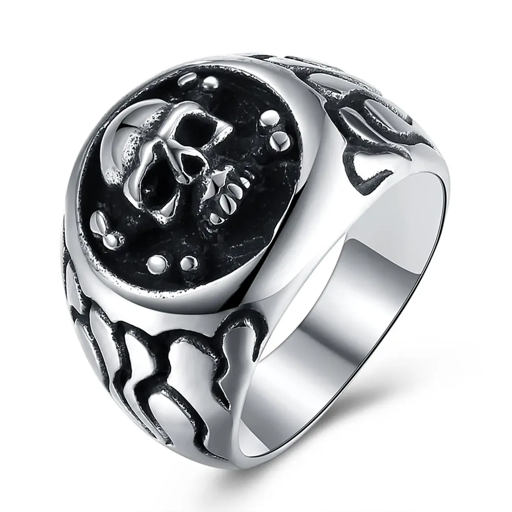 Дизайн в форме черепа свадебное кольцо на палец мужские вечерние кольца