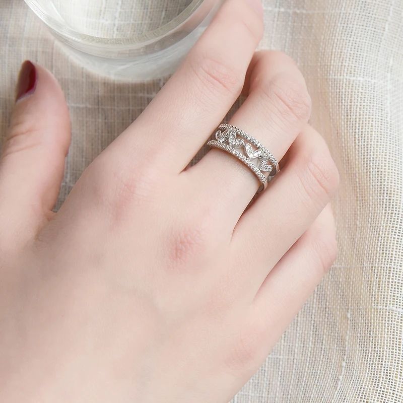 Wuli&baby Fashion Heart Ring Women's Silver Color Rhinestone Engagement Adjustable Opening Ring Gifts
Wuli&baby Fashion Heart Ring Women's Silver Color Rhinestone Engagement Adjustable Opening Ring Gifts