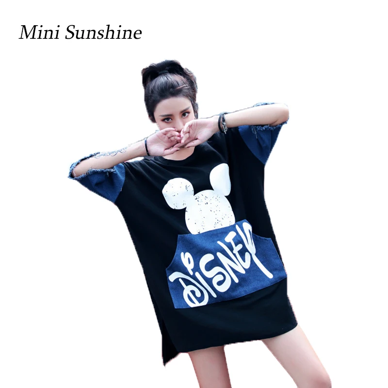 Summer Women Short Sleeve Mickey T Shirt Casual Print Long Black Tee Shirts Femme Hip Hop Dress Dance Loose Tees Top z3
Summer Women Short Sleeve Mickey T Shirt Casual Print Long Black Tee Shirts Femme Hip Hop Dress Dance Loose Tees Top z3