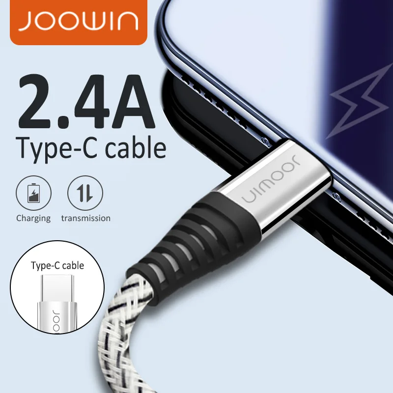 JOOWIN USB Type-C Cable for USB C Mobile Phone Cable Fast Charging Transmission 5V2.4A Type C Cable for USB Type-C Devices F127
JOOWIN USB Type-C Cable for USB C Mobile Phone Cable Fast Charging Transmission 5V2.4A Type C Cable for USB Type-C Devices F127