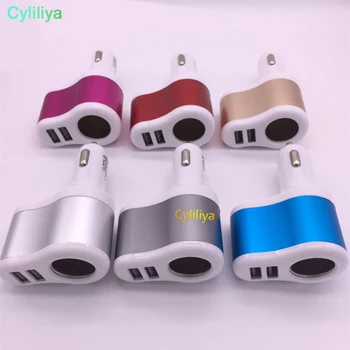 50pcs Universal Auto 3.1A Dual USB Car Charger One Way Car Cigarette Lighter Socket Adapter Charger for iphone Mp3 Mp4 Gps
50pcs Universal Auto 3.1A Dual USB Car Charger One Way Car Cigarette Lighter Socket Adapter Charger for iphone Mp3 Mp4 Gps