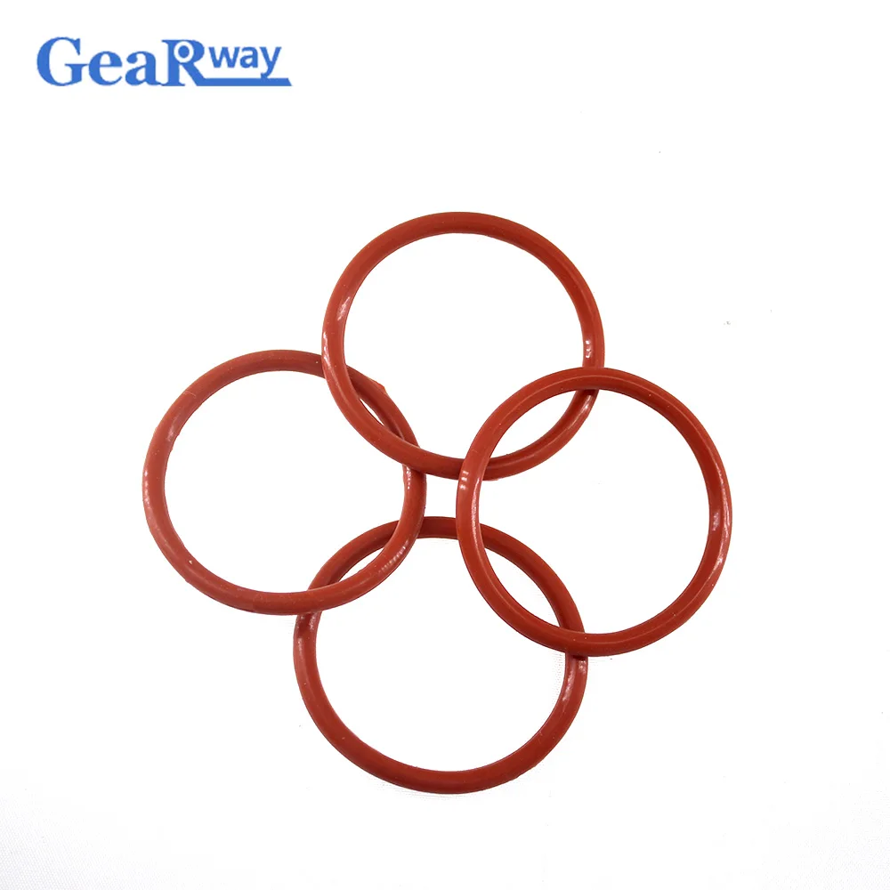 

Gearway Red Silicon O Ring Seal Gasket 3.1mm thickness O-Ring Seal 10/11/12/13/28/29/30mm OD VMQ Anti-age O Ring Seal Washer