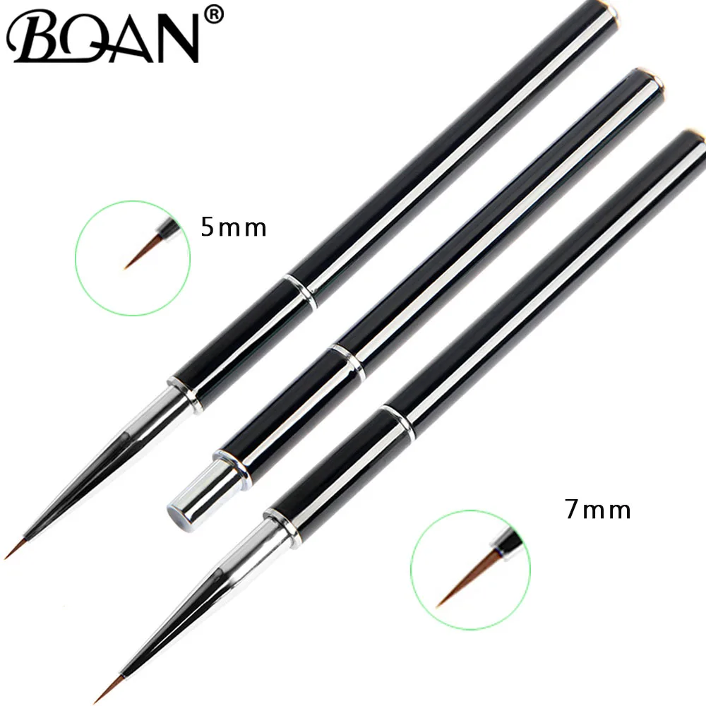 BQAN 1pcs Nail Liner Brush Painting Brush black handle Nail Brushes Gel Pen For DIY Nail Painting Line Nail Tool 5/7mm
BQAN 1pcs Nail Liner Brush Painting Brush black handle Nail Brushes Gel Pen For DIY Nail Painting Line Nail Tool 5/7mm