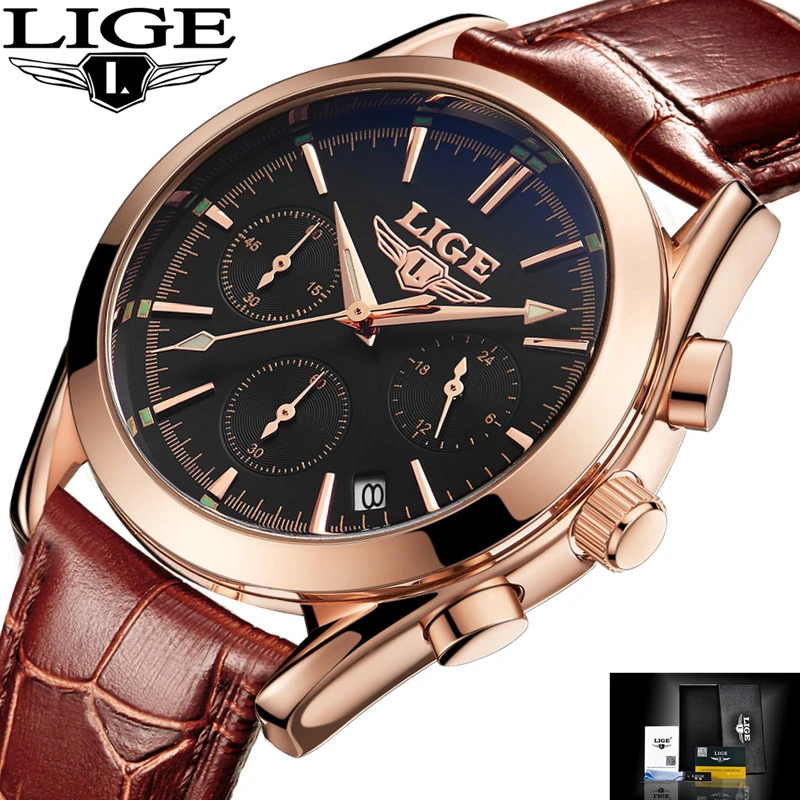 Mens Watches LIGE Top Brand Luxury Men's Fashion Business Watch Waterproof Leather Watch Gifts Quartz Clock Relogio Masculino
Mens Watches LIGE Top Brand Luxury Men's Fashion Business Watch Waterproof Leather Watch Gifts Quartz Clock Relogio Masculino