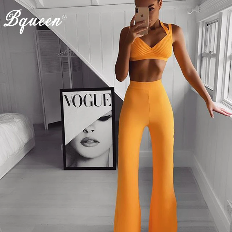 Bqueen Casual Women 2 Piece Set Fitness Halter Short Top Long Pants For Female High Waist Leggings And Bra Suit Sets 2019
Bqueen Casual Women 2 Piece Set Fitness Halter Short Top Long Pants For Female High Waist Leggings And Bra Suit Sets 2019