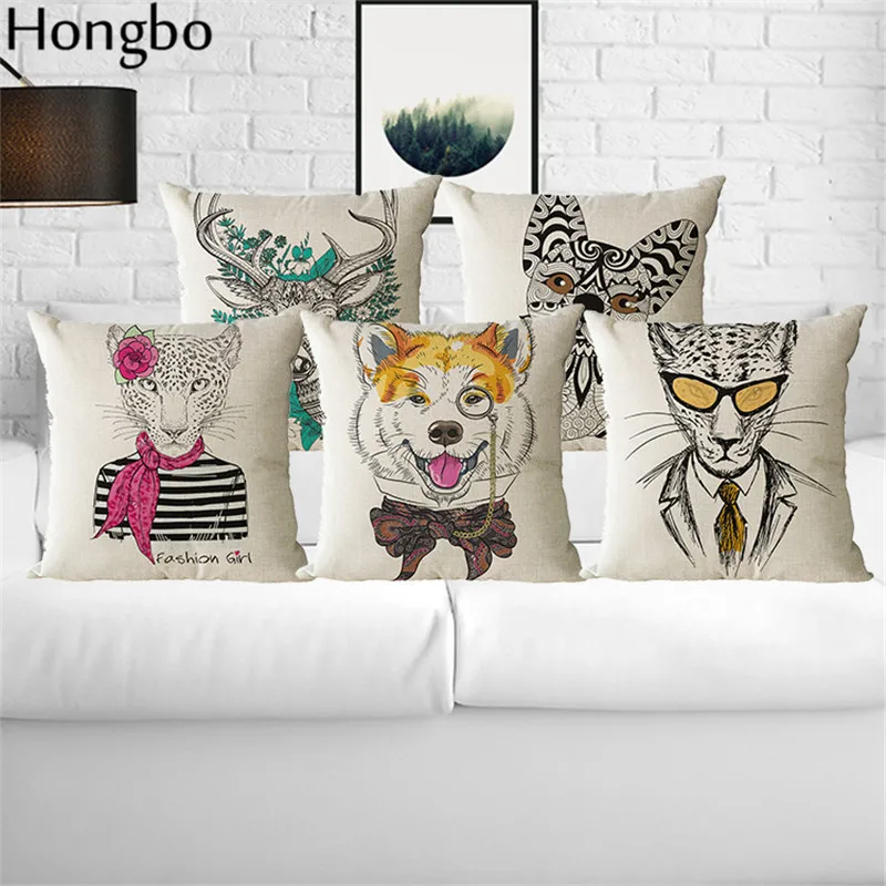 Hongbo Cartoon Animal Cushion Cover Animal Funny Pet Cat Fox Dog Owl Pillow Case Home Decorative Pillows Cover For Sofa Cojines
Hongbo Cartoon Animal Cushion Cover Animal Funny Pet Cat Fox Dog Owl Pillow Case Home Decorative Pillows Cover For Sofa Cojines