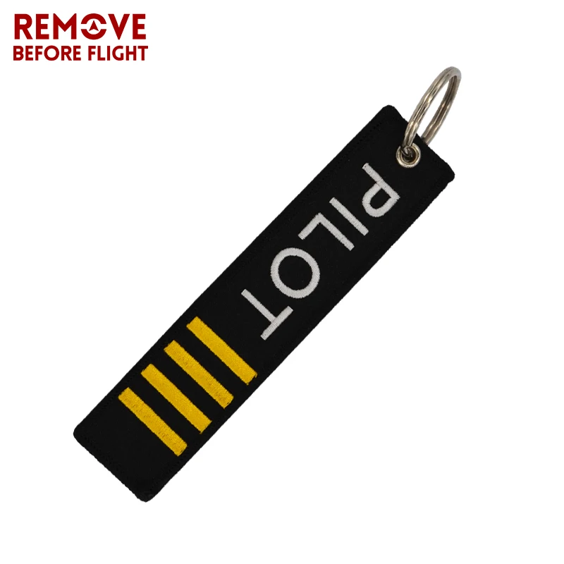 Remove Before Flight OEM Key Chain Jewelry Safety Tag Embroidery Pilot Key Ring Chain for Aviation Gifts Luggage Tag Label6