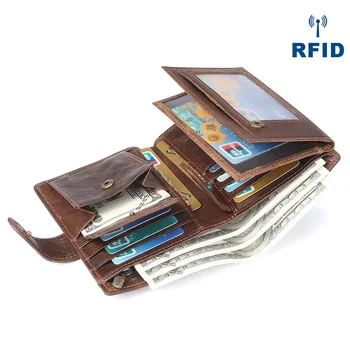Men Vertical Cow Leather Short Wallet Genuine Leather Purse with Coin Pocket Solid Brown Color Vintage England Style RFID 
Men Vertical Cow Leather Short Wallet Genuine Leather Purse with Coin Pocket Solid Brown Color Vintage England Style RFID