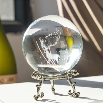 H&D 3D Laser Crystal Ball with Christmas Deer and Snowflakes Healing Figure for Home Decor Ornament Souvenir Birthday/Xmas Gift
H&D 3D Laser Crystal Ball with Christmas Deer and Snowflakes Healing Figure for Home Decor Ornament Souvenir Birthday/Xmas Gift
