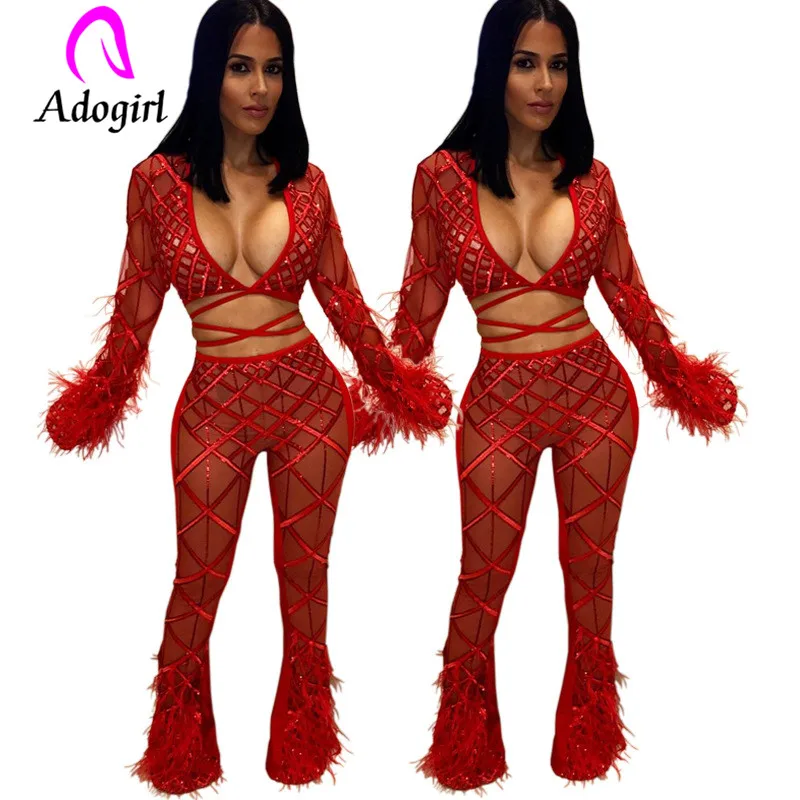 Adogirl strapless feather drawstring tops and long pants low waist embroidery female party suits x string hollow out outfits
Adogirl strapless feather drawstring tops and long pants low waist embroidery female party suits x string hollow out outfits