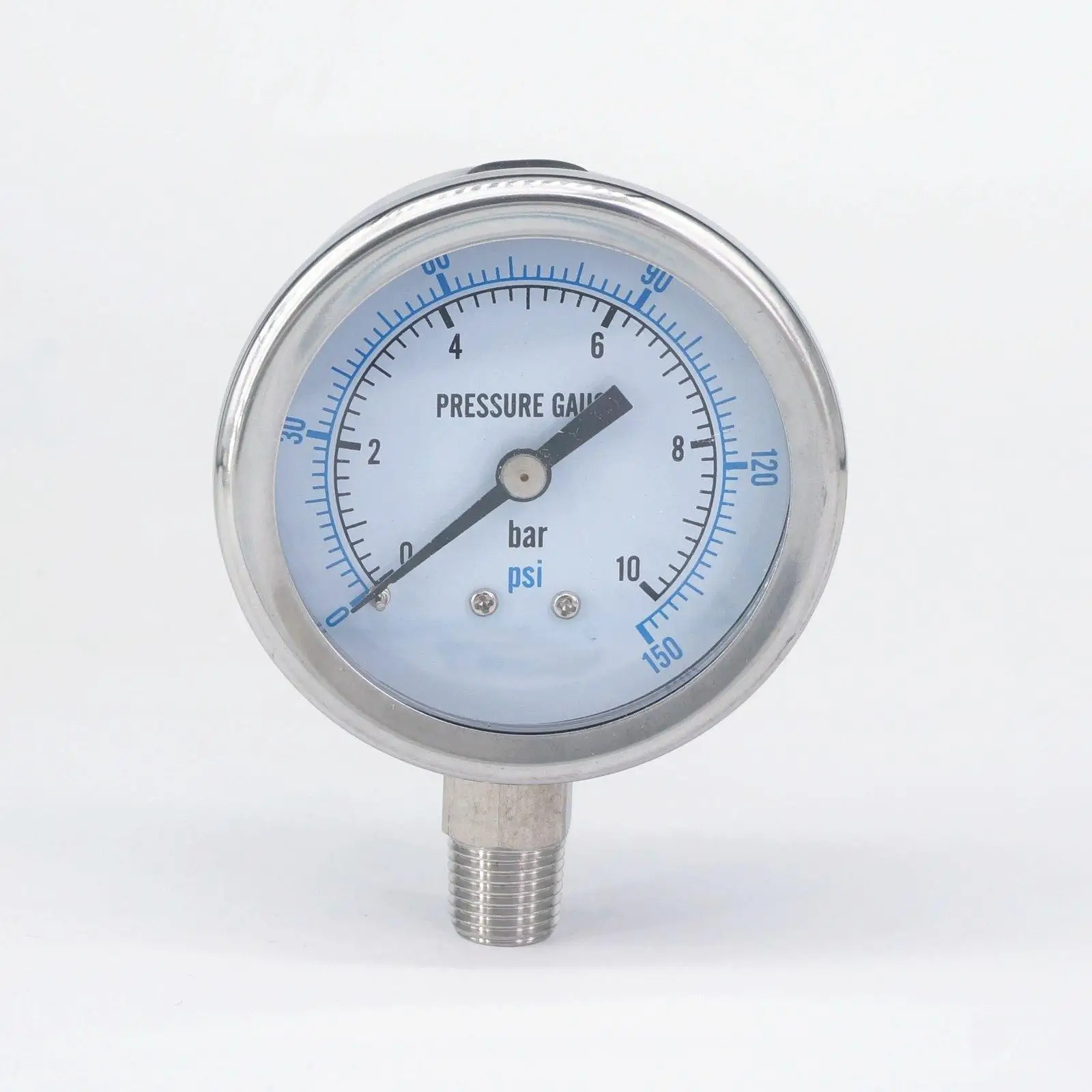 0-10bar 1/8" BSPT Male 60mm Dial Pressure Gauge 304 Stainless Bar PSI N2 Steam Brewing Pneumatic Gas Water Fuel
0-10bar 1/8" BSPT Male 60mm Dial Pressure Gauge 304 Stainless Bar PSI N2 Steam Brewing Pneumatic Gas Water Fuel