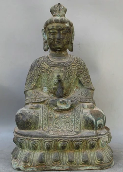 song voge gem S2093 17" Old Chinese Bronze Seat Kwan-yin Guan Yin Boddhisattva Goddess Vase Statue
song voge gem S2093 17" Old Chinese Bronze Seat Kwan-yin Guan Yin Boddhisattva Goddess Vase Statue