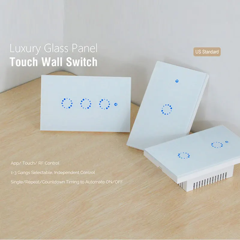 Wireless Smart Light Switch Wall Interruptor Touch Control WiFi Switch Compatible With Alexa Google Assistant IFTTT For Android
Wireless Smart Light Switch Wall Interruptor Touch Control WiFi Switch Compatible With Alexa Google Assistant IFTTT For Android