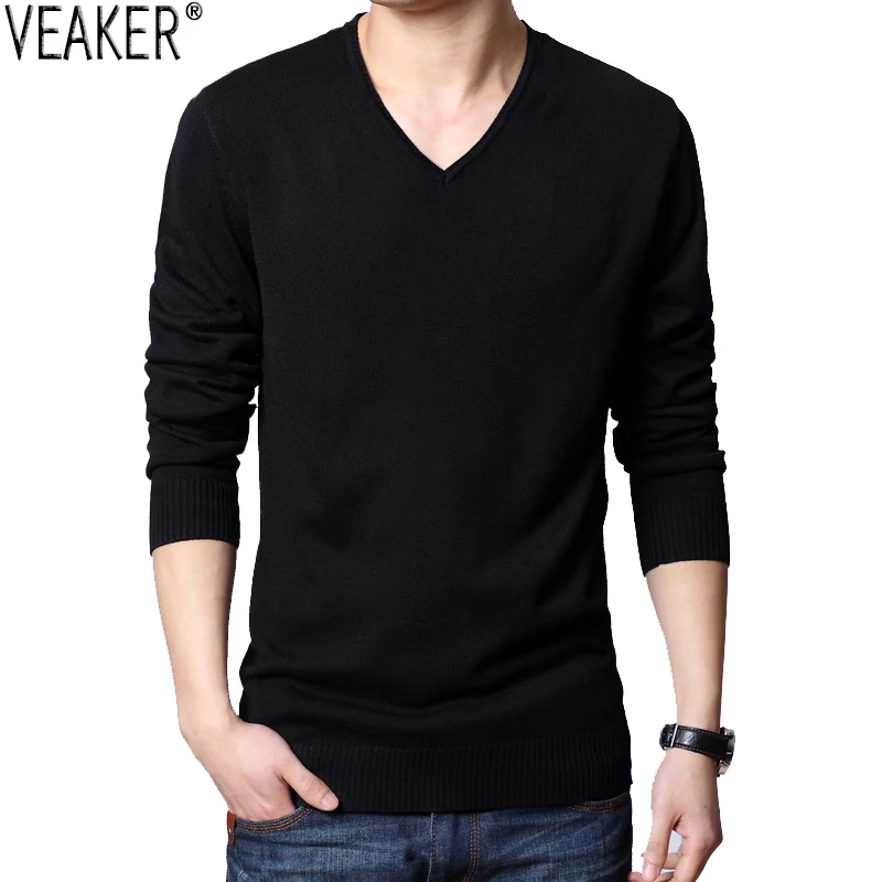 2018 Autumn New Men's Slim Fit Sweaters Sexy V-Neck Black Solid Color Knitted Pullover Male Knit Sweater Pullovers S-2XL
2018 Autumn New Men's Slim Fit Sweaters Sexy V-Neck Black Solid Color Knitted Pullover Male Knit Sweater Pullovers S-2XL