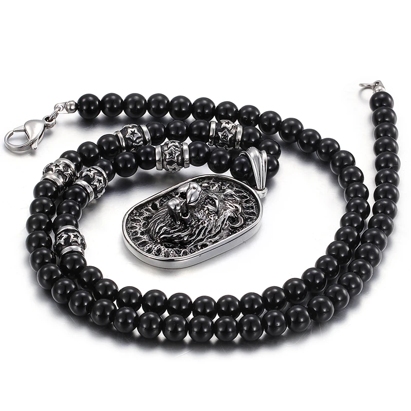 Brand New Charming Good Jewelry Biker 316L Stainless Steel Large Dog Tag Lion Head Necklace Pendant Black Ball Chain 28''
Brand New Charming Good Jewelry Biker 316L Stainless Steel Large Dog Tag Lion Head Necklace Pendant Black Ball Chain 28''