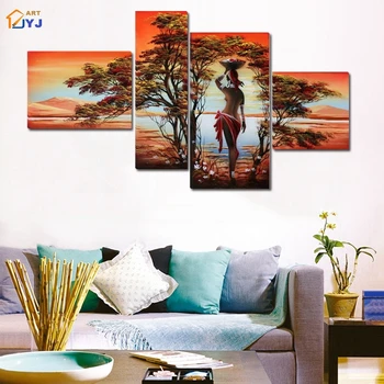 Unframed 4 Panels Modular African Landscape Picture Wall Art Handmade Modern Abstract Oil Painting On Canvas Decor Gift Z051
Unframed 4 Panels Modular African Landscape Picture Wall Art Handmade Modern Abstract Oil Painting On Canvas Decor Gift Z051