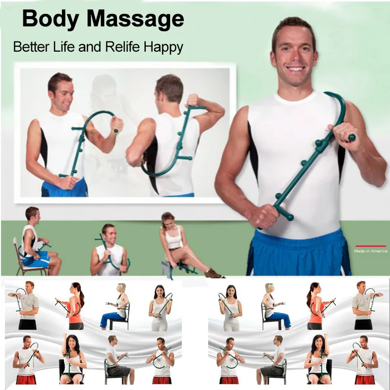 Generic Self Massage Tool Deep Pressure Trigger Point Massager Stick Hook Body Muscle Relief