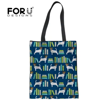 FORUDESIGNS Jack Russell Terrier Printed Women Simple Handbags for Travel Woman Shoulder Bags Reusable Folding Shopping Bag 2019
FORUDESIGNS Jack Russell Terrier Printed Women Simple Handbags for Travel Woman Shoulder Bags Reusable Folding Shopping Bag 2019