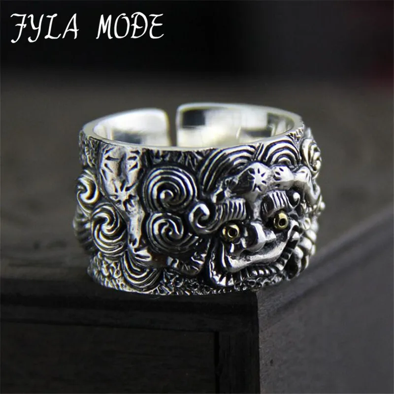 FYLA MODE 2017 Men Ring 100% Real 925 Sterling Silver Punk Lucky Brave Engagement Animal Finger Ring 15.90MM 25.30G PBG025
FYLA MODE 2017 Men Ring 100% Real 925 Sterling Silver Punk Lucky Brave Engagement Animal Finger Ring 15.90MM 25.30G PBG025
