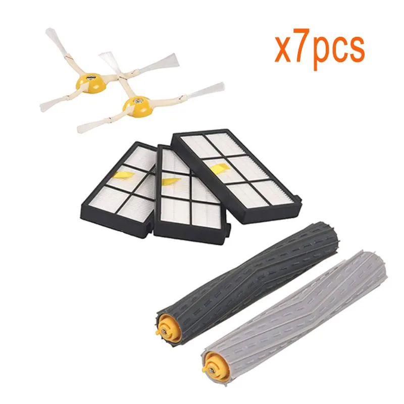 7pcs/lot HEPA Filters Brushes Replacement Parts Kit for iRobot Roomba 980 990 900 896 886 870 865 866 800 Accessories Kit
7pcs/lot HEPA Filters Brushes Replacement Parts Kit for iRobot Roomba 980 990 900 896 886 870 865 866 800 Accessories Kit