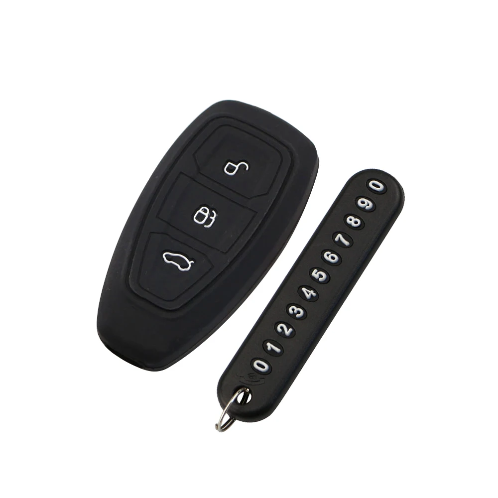 Silicone Car Key Cover Case Key Chain with Phone Number Card for Ford Focus 3 MK3 Mondeo Fiesta Kuga Escape Ecosport 2013-2015
Silicone Car Key Cover Case Key Chain with Phone Number Card for Ford Focus 3 MK3 Mondeo Fiesta Kuga Escape Ecosport 2013-2015