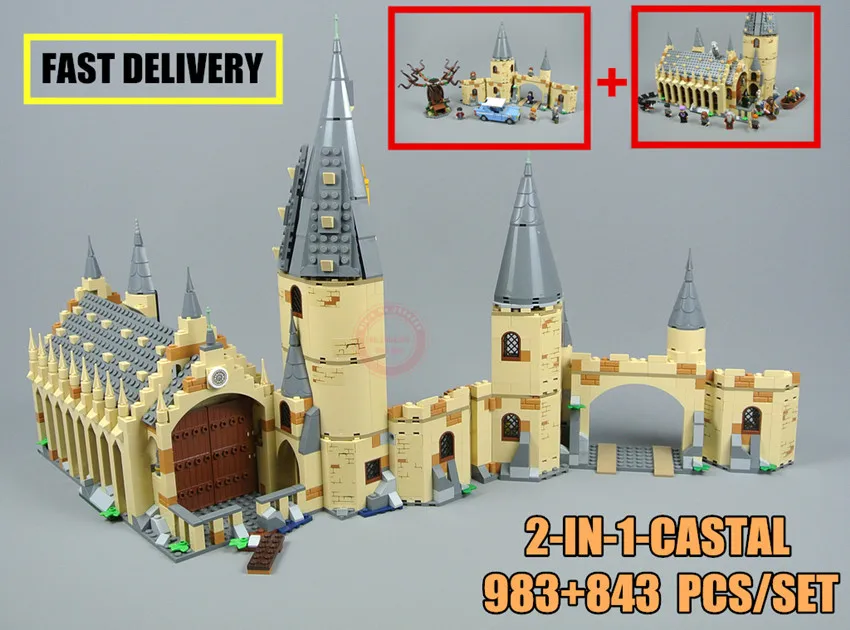 New Harry Movie Hogwarts Great Wall Set fit legoings Harry Potter castle figures Building Blocks bricks Kid Toy 75953+75954 Gift
New Harry Movie Hogwarts Great Wall Set fit legoings Harry Potter castle figures Building Blocks bricks Kid Toy 75953+75954 Gift