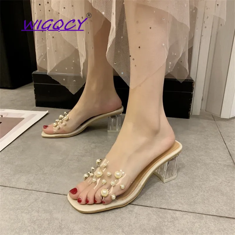 String Bead Transparent Square heel High heels slippers women 2019 summer shoes woman Wild Open toe Sweet ladies shoes female
String Bead Transparent Square heel High heels slippers women 2019 summer shoes woman Wild Open toe Sweet ladies shoes female