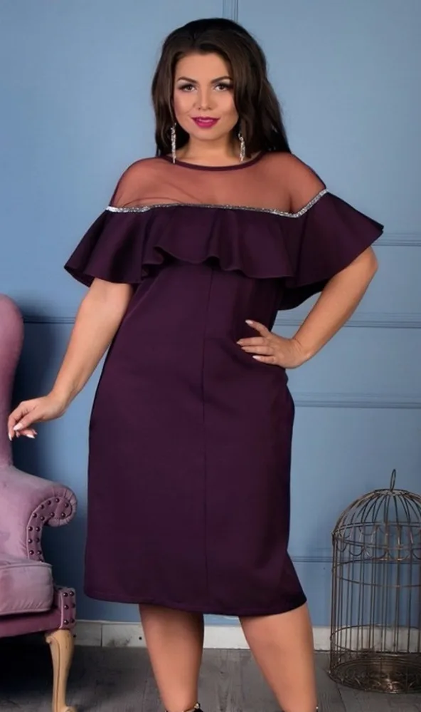 2018 Christmas Party Dress Winter Women Dress Plus Size Black Sexy Dress Ruffles Mesh Midi Dress 5XL 6XL Large Vestidos
2018 Christmas Party Dress Winter Women Dress Plus Size Black Sexy Dress Ruffles Mesh Midi Dress 5XL 6XL Large Vestidos