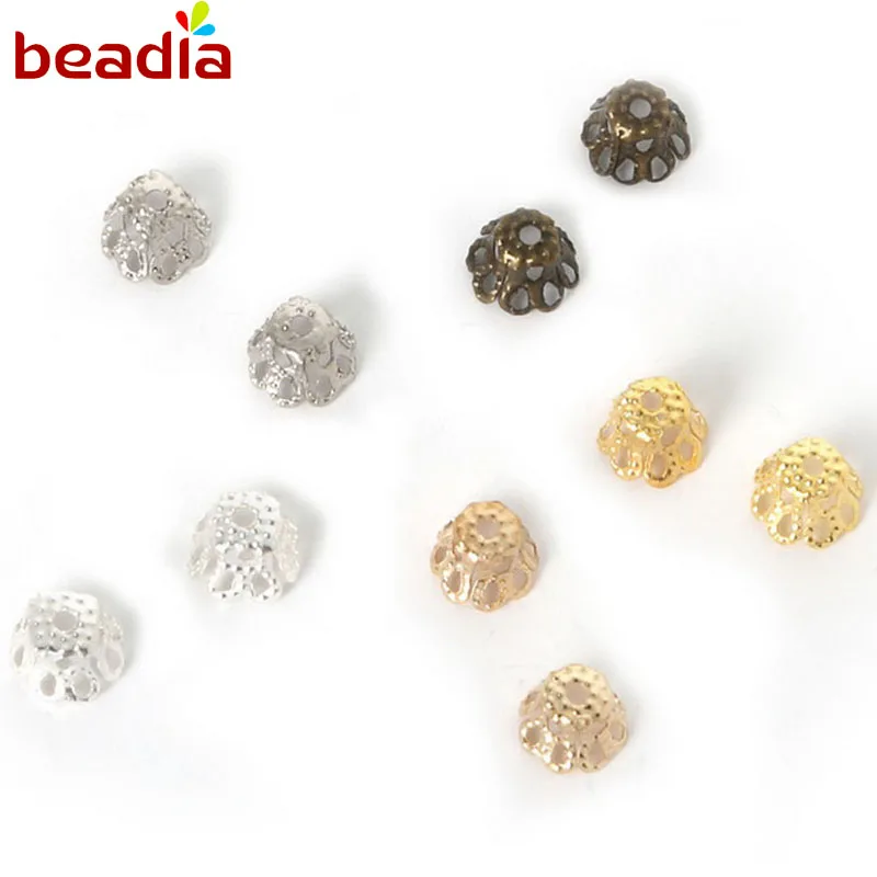 Good Quality 200pcs/lot Iron Hollow 5 Colors Flower End Metal Charm Diy Bead Caps 5x6mm For Jewelry Findings Making Accessories
Good Quality 200pcs/lot Iron Hollow 5 Colors Flower End Metal Charm Diy Bead Caps 5x6mm For Jewelry Findings Making Accessories