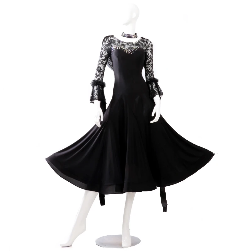 Ballroom Standard Dance Dress lace Waltz Dance Competition Dress professional Ballroom Dance Dress women LXT554 black
Ballroom Standard Dance Dress lace Waltz Dance Competition Dress professional Ballroom Dance Dress women LXT554 black