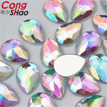 Cong Shao 200pcs 13*18mm Clear AB Flatback Acrylic Drop rhinestone trim crystals For Wedding costume Button Decorations CS662
Cong Shao 200pcs 13*18mm Clear AB Flatback Acrylic Drop rhinestone trim crystals For Wedding costume Button Decorations CS662