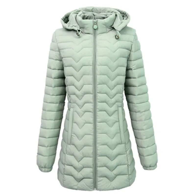 New light Thin Down cotton Jacket Women Autumn Winter loose Warm Cotton Jackets Plus size Womens Casual Hooded Parkas 6XL F748