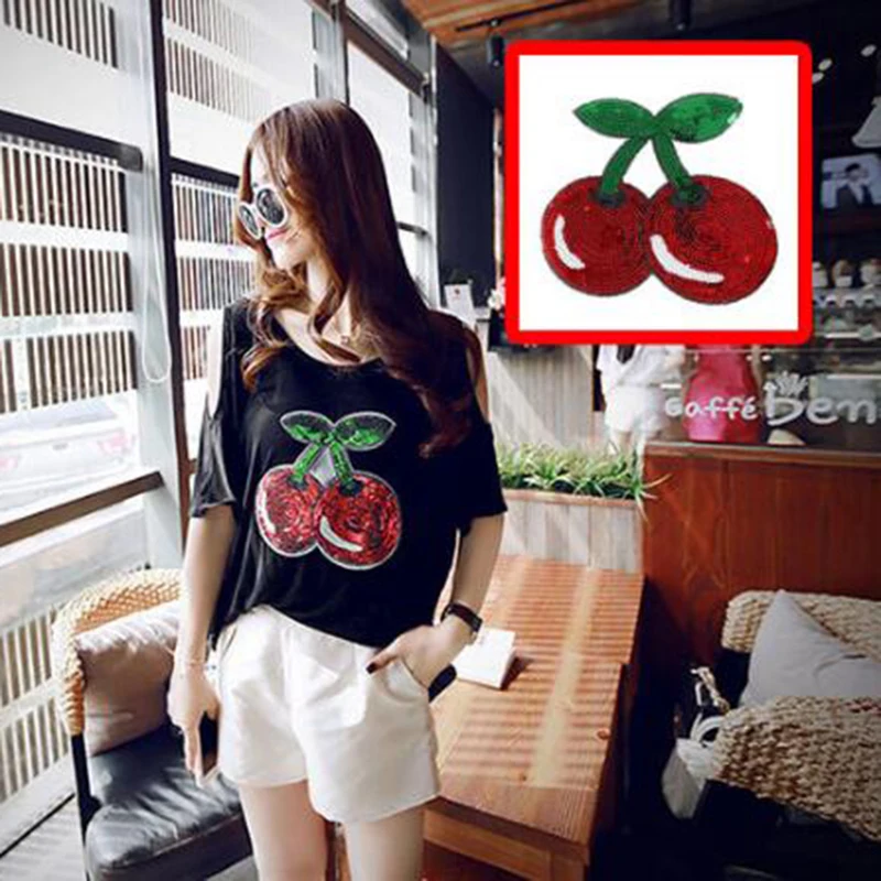 Sequins Patches For Clothes Cherry Fruit DIY Sew-on Embroidered Patch Applique Sticker
Sequins Patches For Clothes Cherry Fruit DIY Sew-on Embroidered Patch Applique Sticker