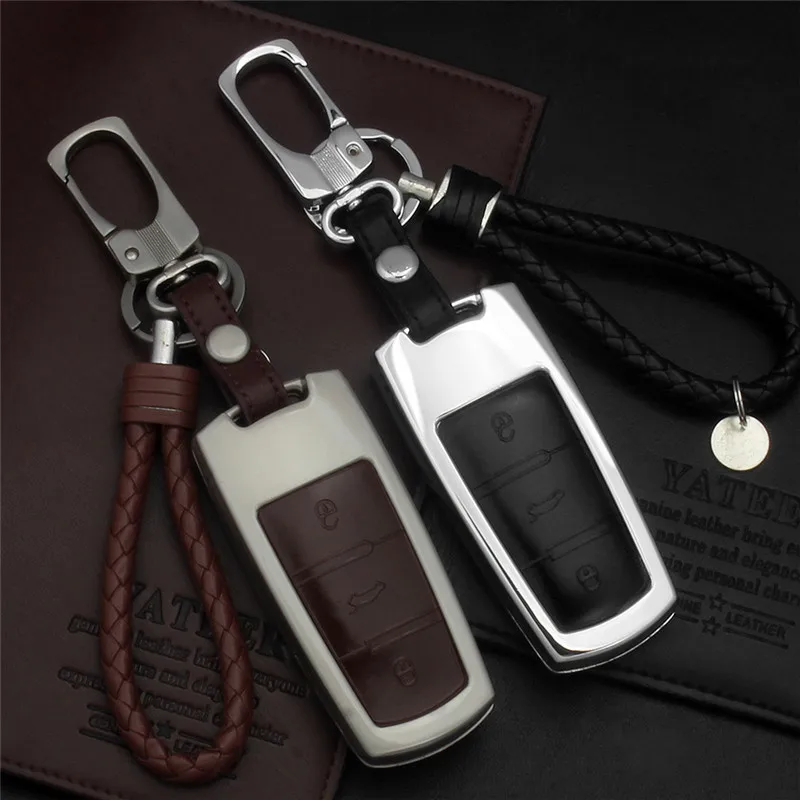 Zinc-alloy-Leather-Car-Key-Remote-Cover-Case-For-Volkswagen-VW-Tiguan-MK2-2017-2018-2016 (2)
